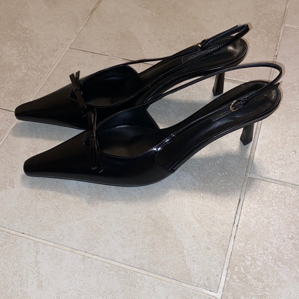 Tony Bianco Quill Black Hi Shine heels Size 10